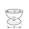 Azar Displays 10" Single Bowl Counter Display 720010